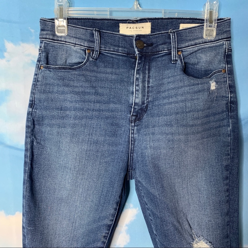 PacSun-High Rise Ankle Distressed Jeggings size 27 - Picture 2 of 12